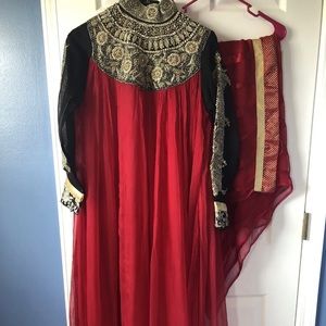 Indian Pakistani Ready To Wear Dress 3 Piece Party Wedding Dress Maxi Anarkali